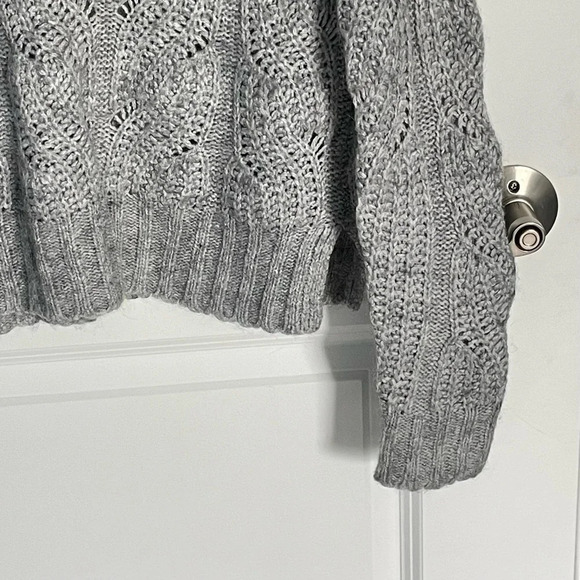 J Crew Pointelle Cable Knit Alpaca Blend Oversized Sweater - 29369 - Picture 5 of 12